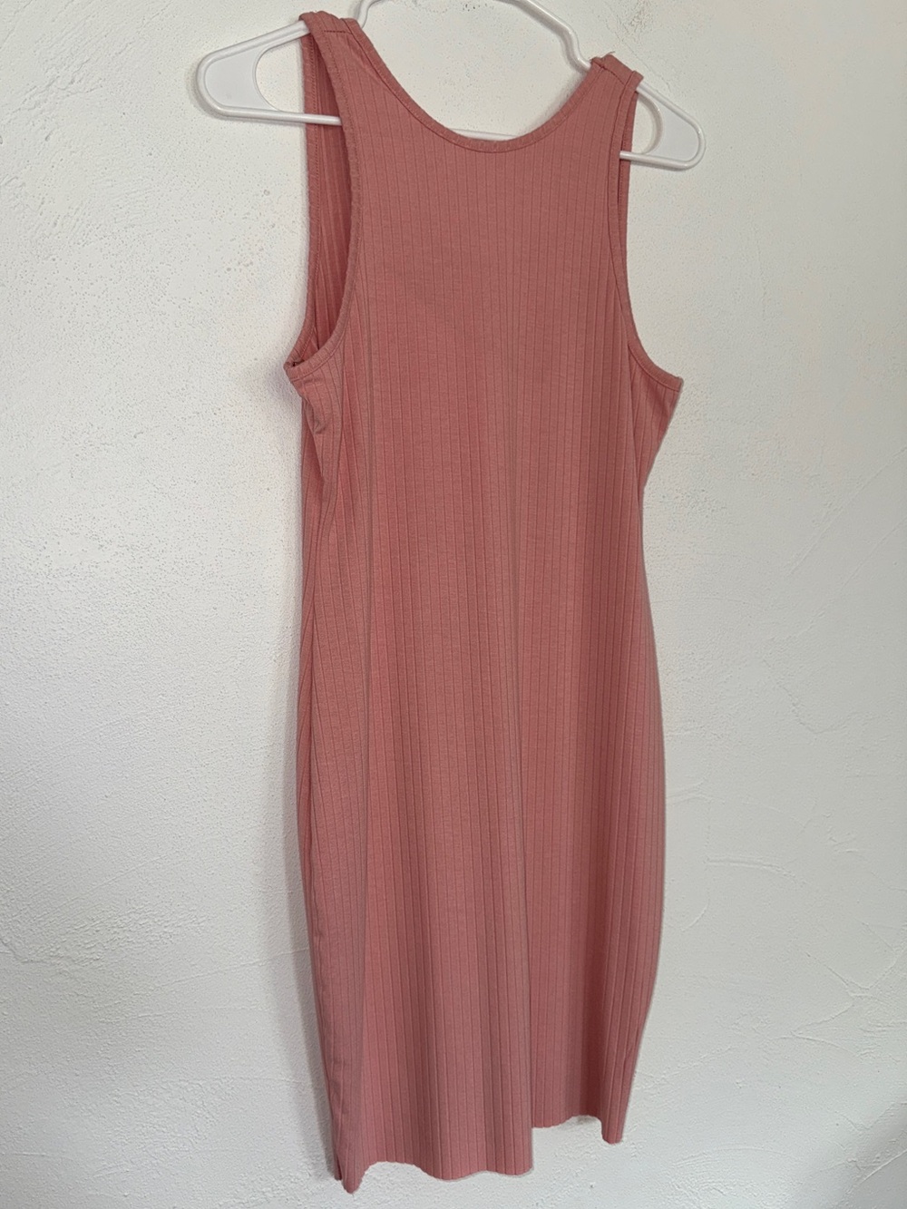 Large Rose Pink Summer Dress with Open Back